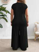 Macacão Feminino com Fechamento Frontal em Botões e Tecido Leve - Ilza. Plus Size