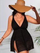 Maiô Feminino com Detalhes Vazados e Decote V Pequeno- Éloise. Plus Size.