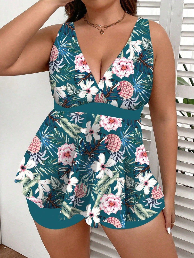 Tankini Feminino Estampado Pietra Plus Size