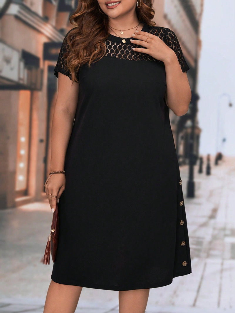 Vestido Feminino manga curta Mariana Plus Size