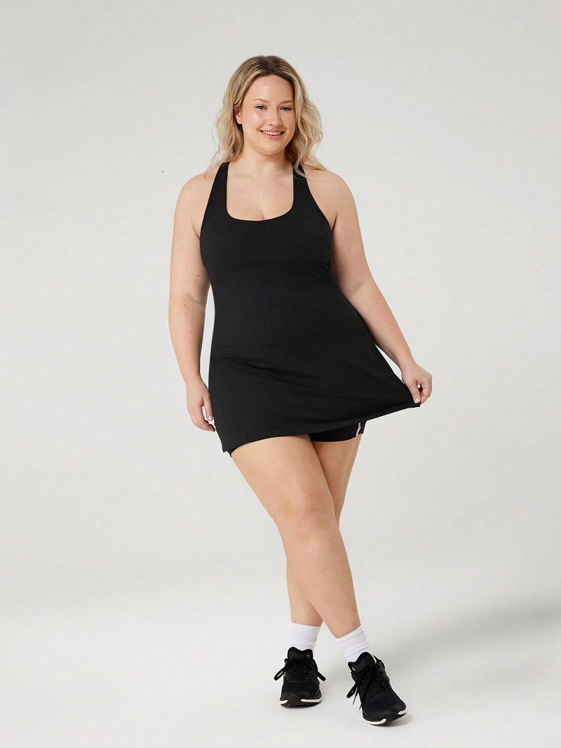 Vestido  com Short Embutido Sabrina. Plus Size