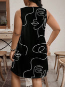 Vestido Feminino Estampado com Modelagem Soltinha e Tecido Confortável - Nicy. Plus Size