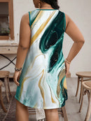 Vestido Feminino Estampado com Modelagem Soltinha e Tecido Confortável - Nicy. Plus Size