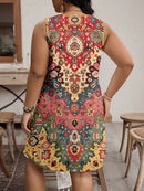 Vestido Feminino Estampado com Modelagem Soltinha e Tecido Confortável - Nicy. Plus Size