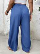 Calça Feminina com Cintura Elástica e Bolsos Mega. Plus Size