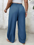 Calça Feminina com Cintura Elástica e Bolsos Mega. Plus Size