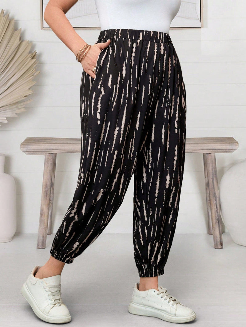 Calça feminina de Perna Afunilada Daniela. Plus Size