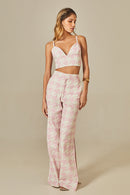 Conjunto Kate Estampa Pied de Poule Rosa