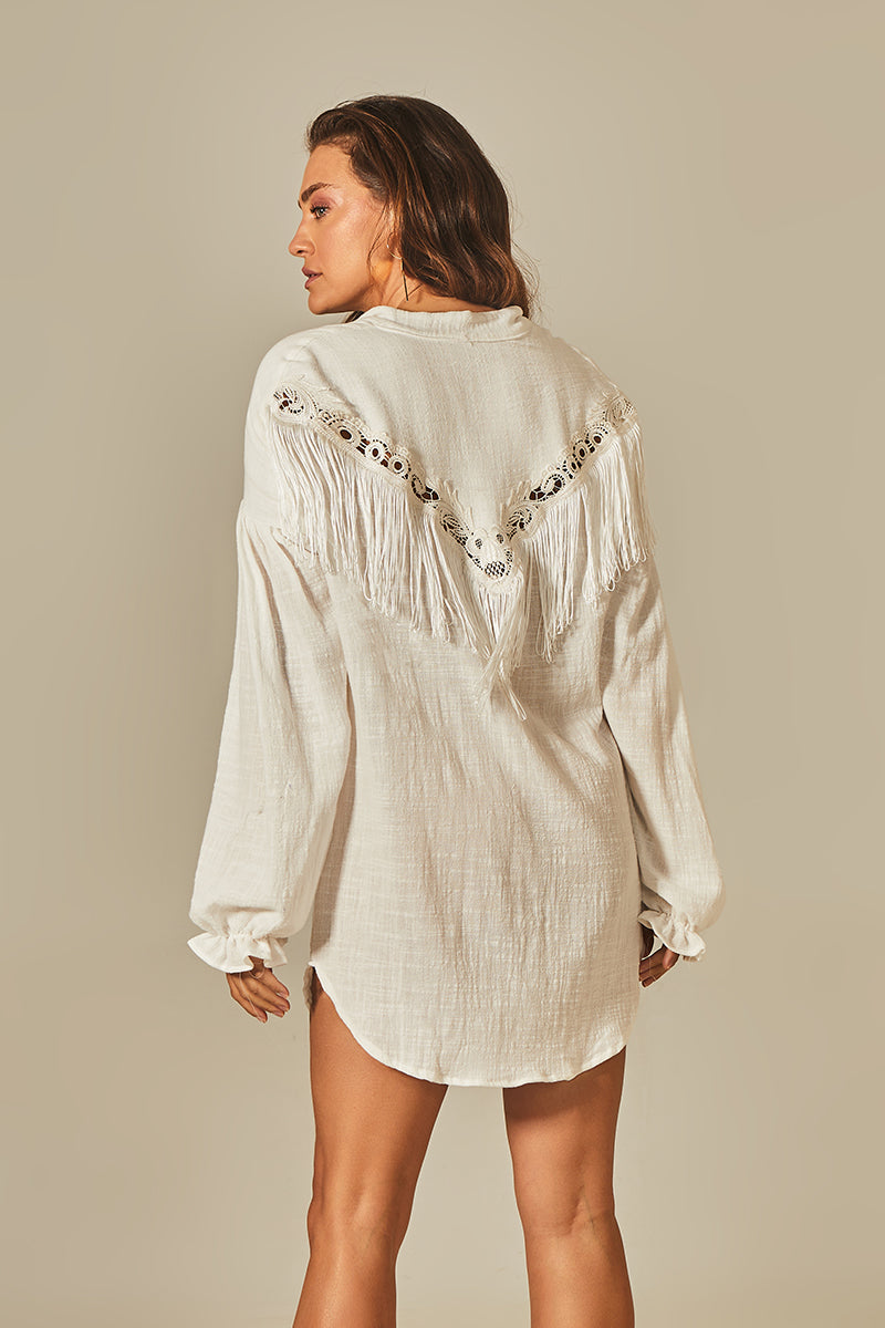 Camisa Riviera Western Off White