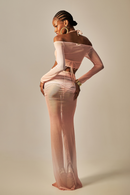 Top Tule Estampa Degradê Blush