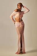 Top Tule Estampa Degradê Blush