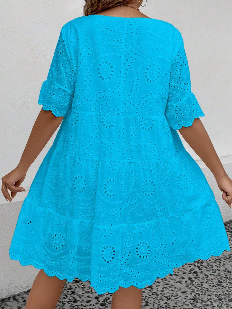 Vestido Feminino Bordado Britany Plus Size