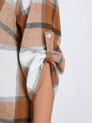 Vestido-Camisa Feminino Solto Reto com Mangas Dobráveis - Cecília. Plus Size