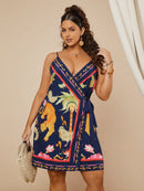 Vestido Envelope Feminino com Amarração Lateral Thais. Plus Size