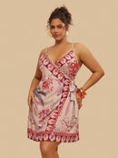 Vestido Envelope Feminino com Amarração Lateral Thais. Plus Size