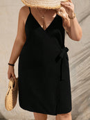 Vestido Envelope Feminino com Amarração Lateral Thais. Plus Size