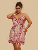 Vestido Envelope Feminino com Amarração Lateral Thais. Plus Size