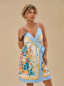 Vestido Envelope Feminino com Amarração Lateral Thais. Plus Size