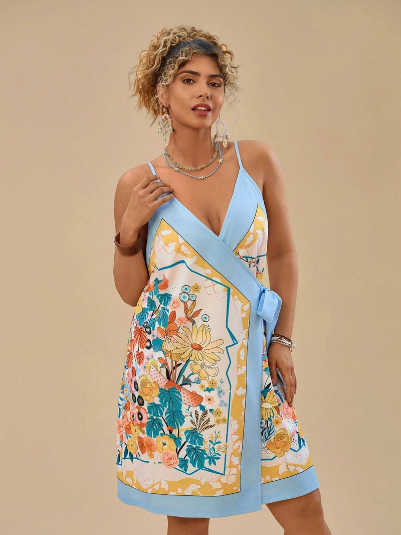 Vestido Envelope Feminino com Amarração Lateral Thais. Plus Size