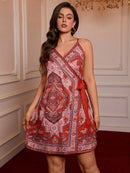 Vestido Envelope Feminino com Amarração Lateral Thais. Plus Size