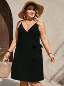 Vestido Envelope Feminino com Amarração Lateral Thais. Plus Size