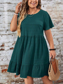 Vestido Feminino com Barra Franzida - Talita. Plus Size