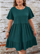 Vestido Feminino com Barra Franzida - Talita. Plus Size