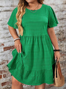 Vestido Feminino com Barra Franzida - Talita. Plus Size