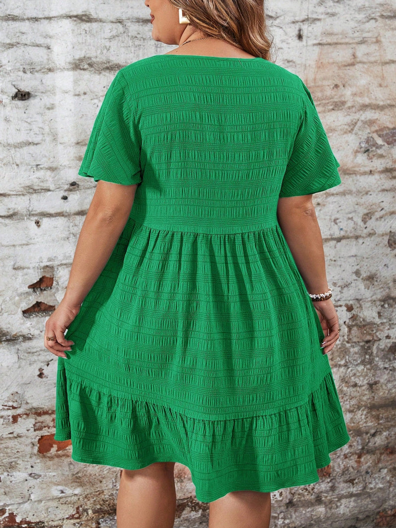 Vestido Feminino com Barra Franzida - Talita. Plus Size