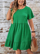 Vestido Feminino com Barra Franzida - Talita. Plus Size