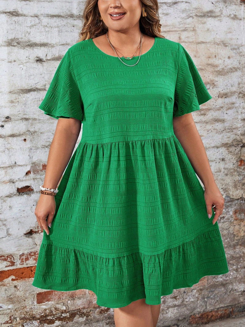 Vestido Feminino com Barra Franzida - Talita. Plus Size