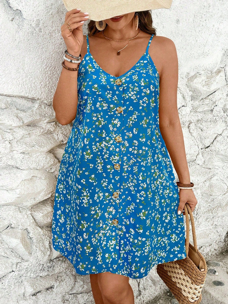 Vestido Feminino com Botões Frontais e Modelagem Soltinha - Camila. Plus Size