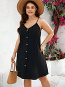 Vestido Feminino com Botões Frontais e Modelagem Soltinha - Camila. Plus Size