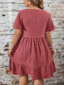 Vestido Feminino com Barra Franzida - Talita. Plus Size