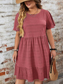 Vestido Feminino com Barra Franzida - Talita. Plus Size