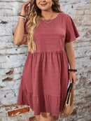 Vestido Feminino com Barra Franzida - Talita. Plus Size