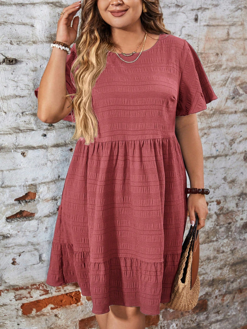 Vestido Feminino com Barra Franzida - Talita. Plus Size