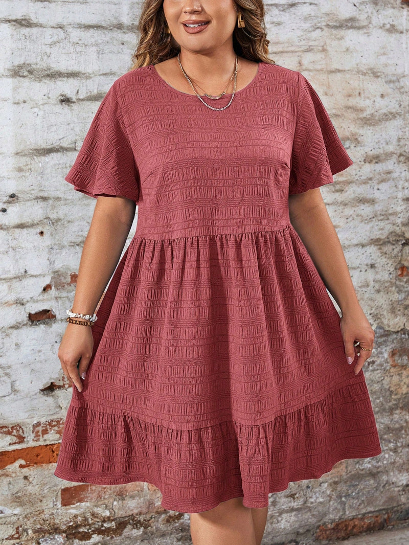Vestido Feminino com Barra Franzida - Talita. Plus Size
