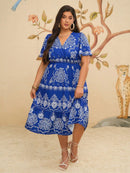 Vestidos Feminino com Decote em V  Estilo Modesto Thatá. Plus Size