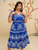 Vestidos Feminino com Decote em V  Estilo Modesto Thatá. Plus Size