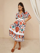 Vestidos Feminino com Decote em V  Estilo Modesto Thatá. Plus Size