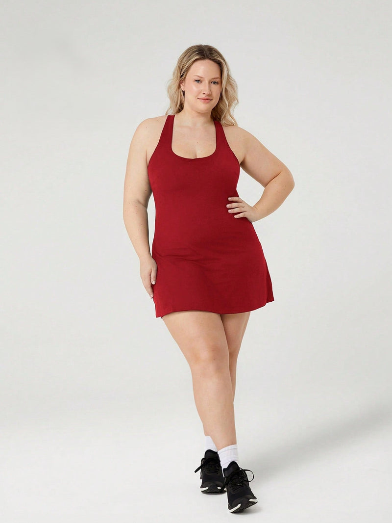 Vestido  com Short Embutido Sabrina. Plus Size