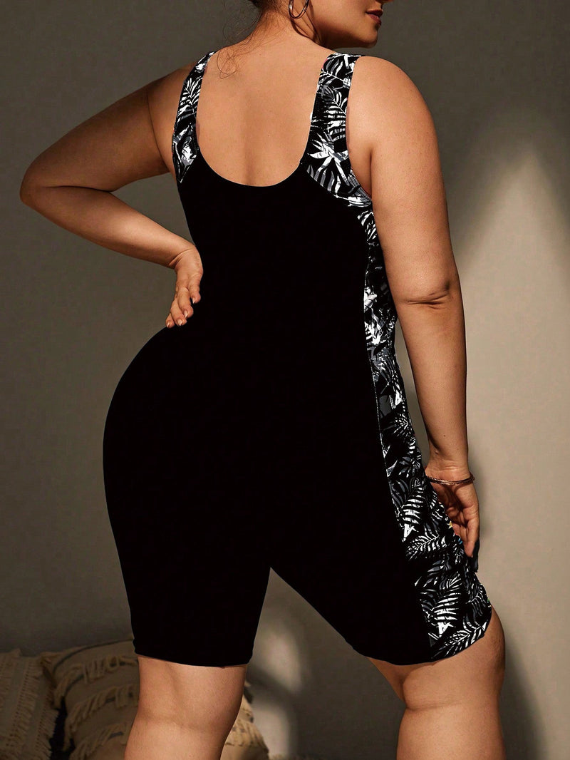 Maiô Feminino Anastacia com Estampa na Lateral Plus Size