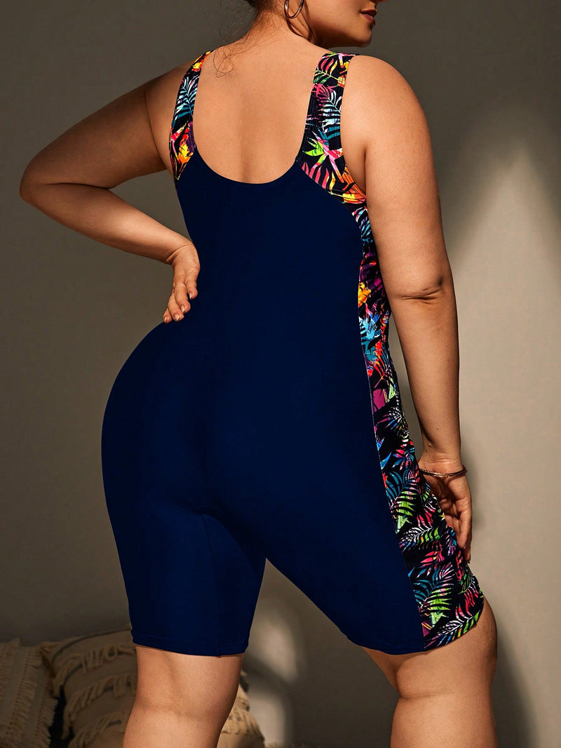 Maiô Feminino Anastacia com Estampa na Lateral Plus Size