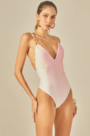 Body Lily Estampa Degradê Rosa