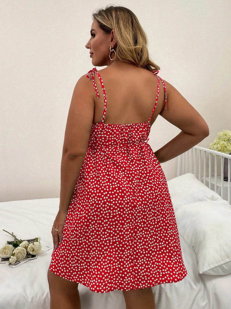 Vestido Feminino Estampado Flower Mirna Plus Size