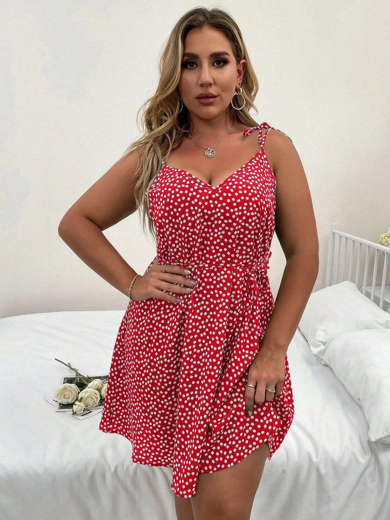Vestido Feminino Estampado Flower Mirna Plus Size