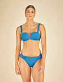 Biquíni Premium Decote V Textura Safira