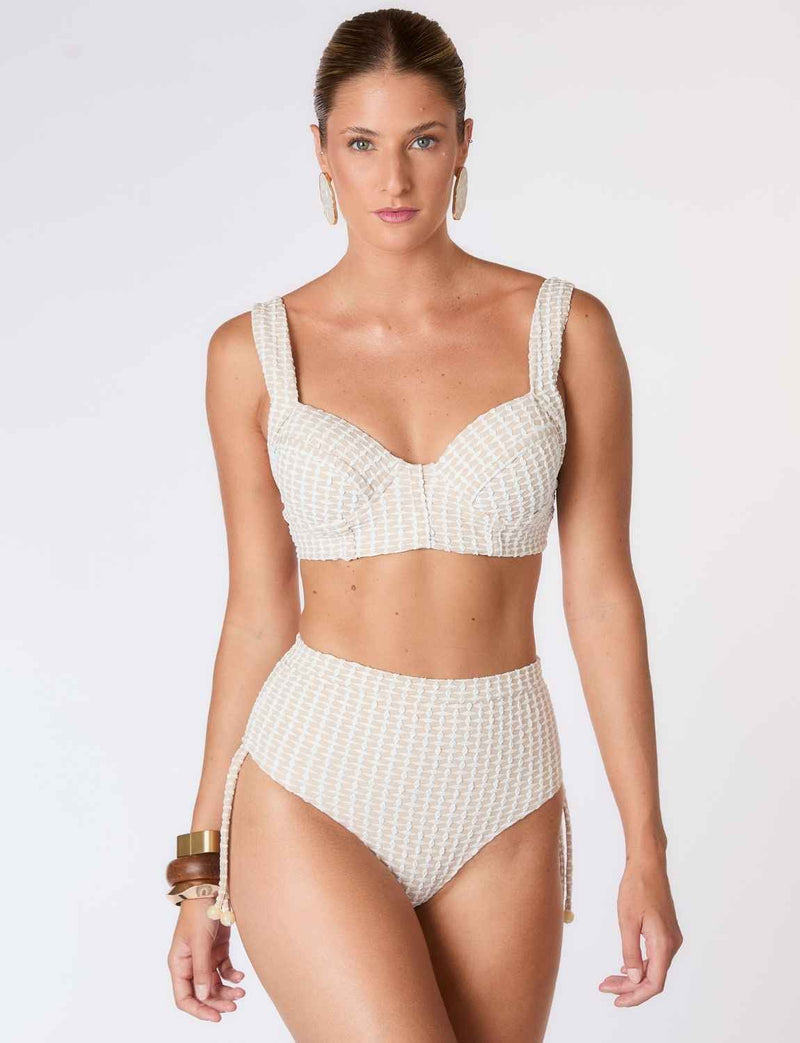 Biquíni Hot Pant Modelador Textura Marroquina