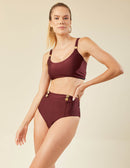 kit Biquíni Hot Pant Modelador Topazio Bordô